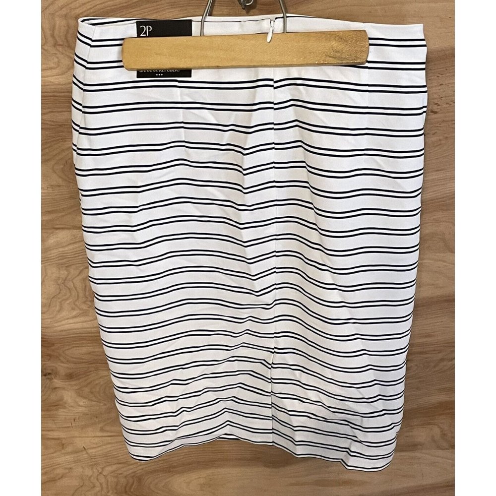 NWT BANANA republic Woman’s Sz 2P Petite Straight pencil Skirt Lined Stripe $70